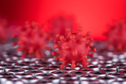 Virus cells in infected, Pandemic medical health