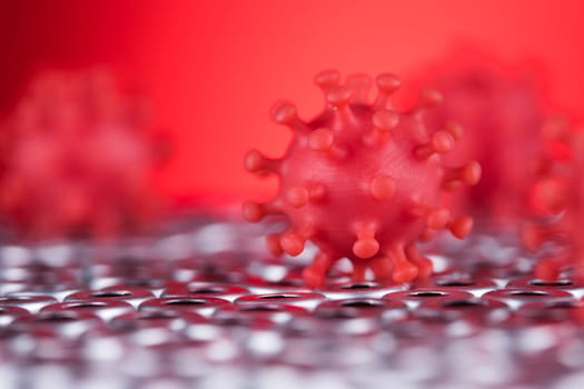 Virus cells in infected, Pandemic medical health