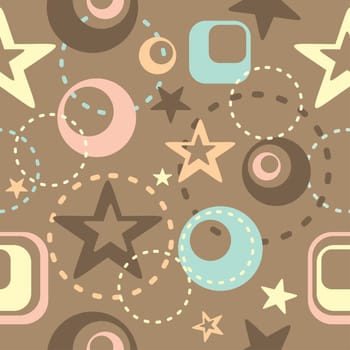 vector abstract background with circles and stars