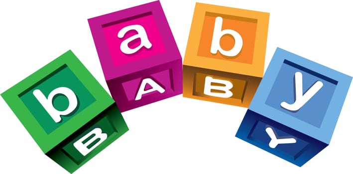 Wooden baby blocks
