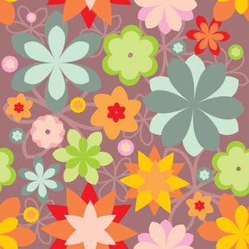seamless floral background vector illustration