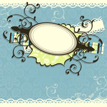 Template greeting card, vector illustration, eps10