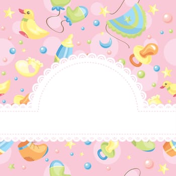 baby background illustration with free space for photo