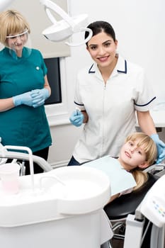 Professional dentist ready for a dental procedure