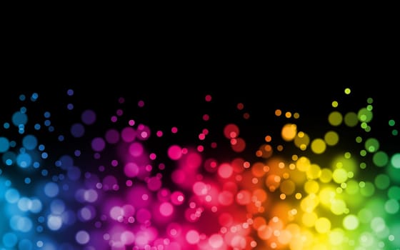 rainbow bokeh background illustration