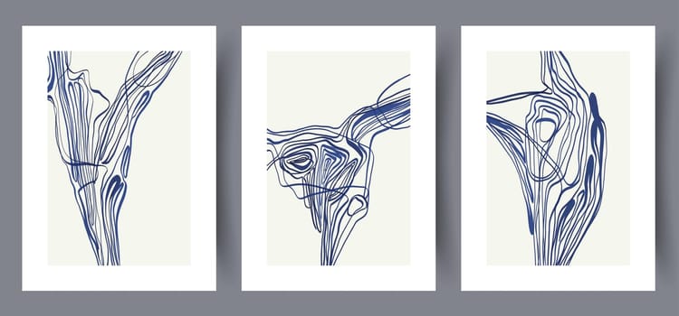 Abstract figures aesthetic shapes wall art print. Printable minimal abstract poster. Wall artwork for interior design. Contemporary decorative background.