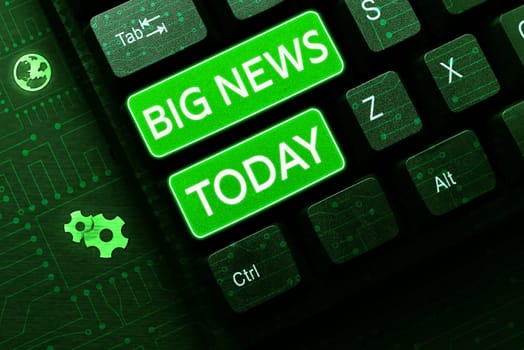 Text showing inspiration Big News, Business approach knowing actions no one heard about it yet Teleporter journalist