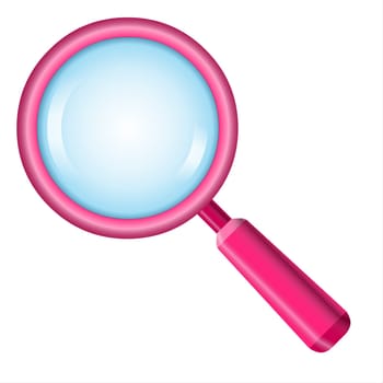 Magnifying glass with plastic handle - Discovery, research, search, analysis concept