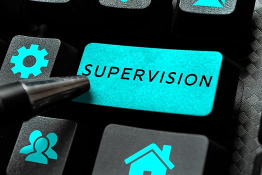 Conceptual display Supervision, Word for monitoring and coordinating the plant operations