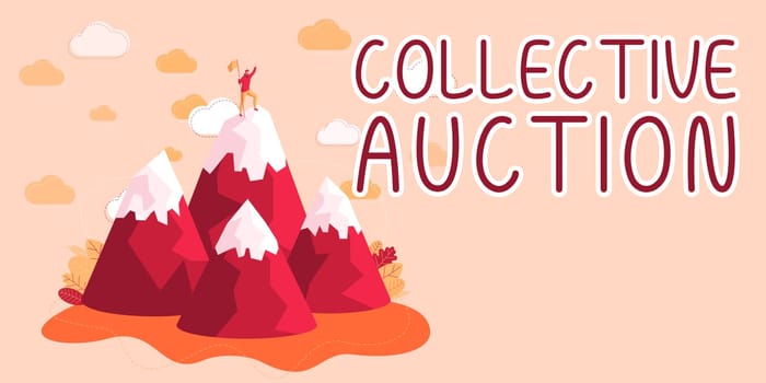 Conceptual caption Collective Auction, Business approach Gathering and measuring information on variables of interest