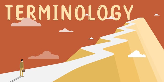 Inspiration showing sign Terminology, Business overview Terms used with particular technical application in studies