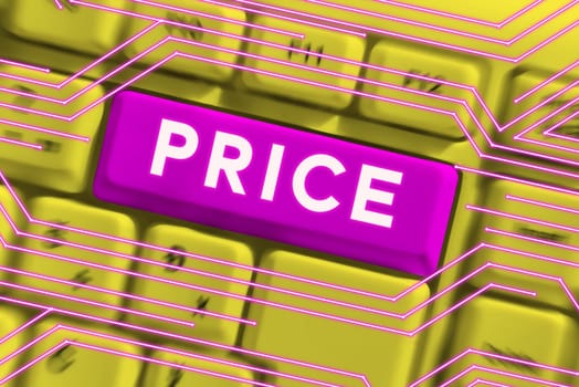 Text caption presenting Price, Conceptual photo the amount of money expected or required in payment for something