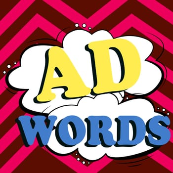 Writing displaying text Ad Words, Conceptual photo oversee and control the various advertising activities
