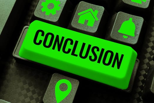 Conceptual display Conclusion, Business approach Results analysis Final decision End of an event or process