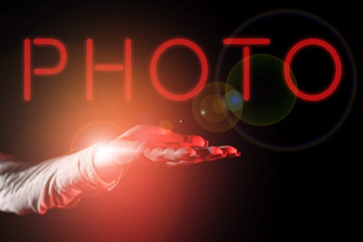 Handwriting text Photo, Concept meaning the nonobjective motif that cannot be described any other way.
