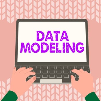 Conceptual caption Data Modeling, Business overview process of transferring data between data storage systems