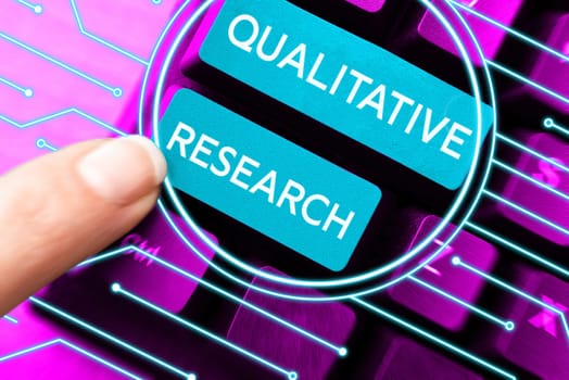Handwriting text Qualitative Research, Conceptual photo Certified to perform a job Competent Experienced