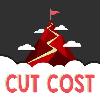 Hand writing sign Cut Cost, Business showcase Measures implemented to reduced expenses and improved profit