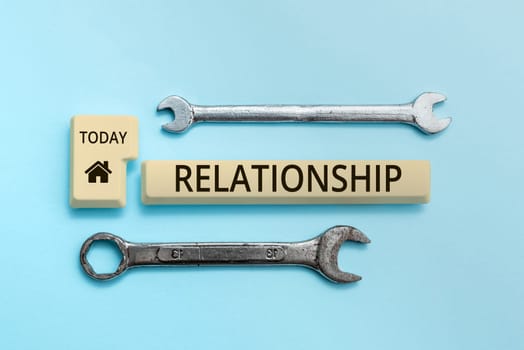 Writing displaying text Relationship, Word Written on Developing business growth success process and teamwork