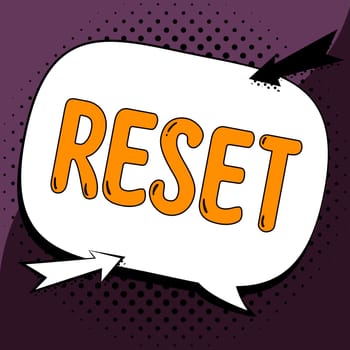 Text caption presenting Reset, Word Written on cause device return to its factory mode Set again zero start point