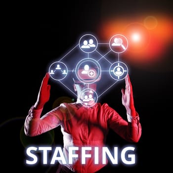 Writing displaying text Staffing, Concept meaning The percentage of workers that replaced by new employees