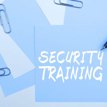 Inspiration showing sign Security Training, Business idea providing security awareness training for end users