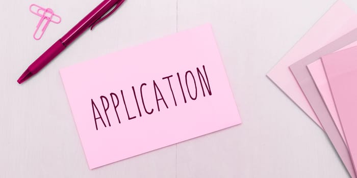 Conceptual display Application, Internet Concept an order for something formal and usually written form
