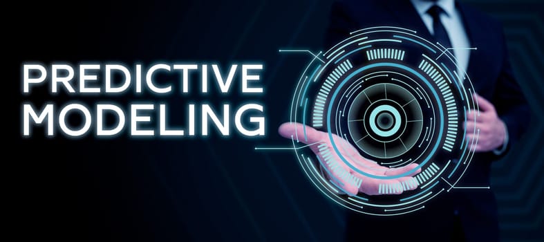 Inspiration showing sign Predictive Modeling, Word for maintenance strategy driven by predictive analytics
