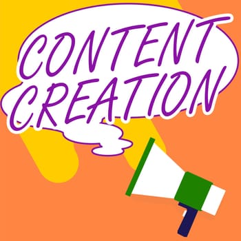 Inspiration showing sign Content Creation, Business overview contribution of information to any digital media