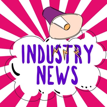 Text caption presenting Industry News, Word for Technical Market Report Manufacturing Trade Builder