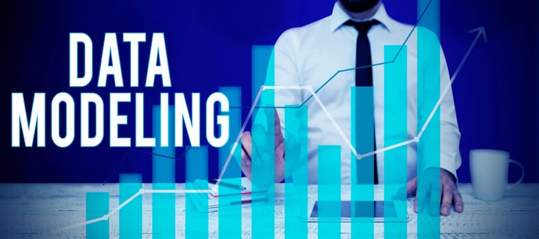 Handwriting text Data Modeling, Business showcase process of transferring data between data storage systems