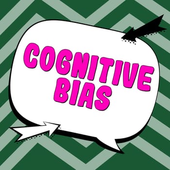 Inspiration showing sign Cognitive Bias, Word Written on Psychological treatment for mental disorders