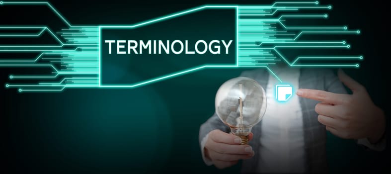 Conceptual caption Terminology, Business overview Terms used with particular technical application in studies