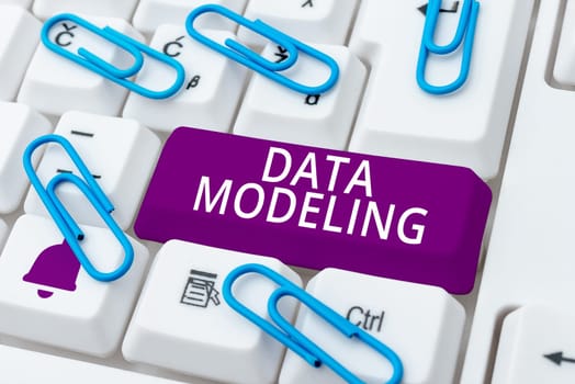 Inspiration showing sign Data Modeling, Word Written on process of transferring data between data storage systems