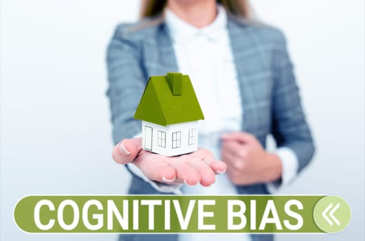 Text caption presenting Cognitive Bias, Business overview Psychological treatment for mental disorders