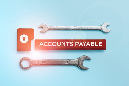 Writing displaying text Accounts Payable, Business concept money owed by a business to its suppliers as a liability