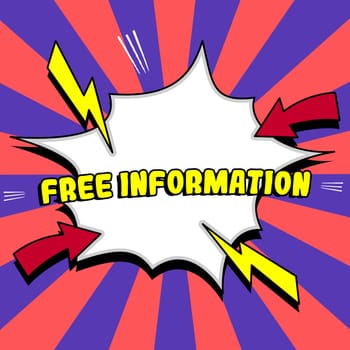 Writing displaying text Free Information, Conceptual photo knowledge obtained from investigation, study, or instruction free of charge