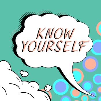 Handwriting text Know Yourself, Word for Find You Understanding Strength and Weaknesses Identity