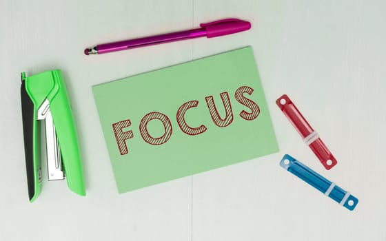 Inspiration showing sign Focus, Business overview state quality of having or producing clear visual definition