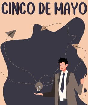 Text showing inspiration Cinco De Mayo, Internet Concept Mexican-American celebration held on May 5