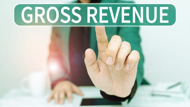 Conceptual display Gross Revenue, Concept meaning total value of everything produced in the country