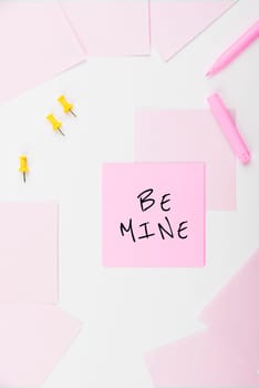 Text showing inspiration Be Mine, Conceptual photo like a person more than a friend and would like to date them