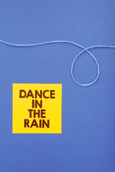 Hand writing sign Dance In The Rain, Business overview Enjoy the rainy day childish activities happy dancing