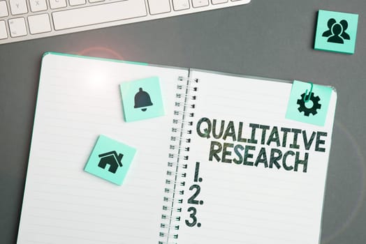 Handwriting text Qualitative Research, Conceptual photo Certified to perform a job Competent Experienced