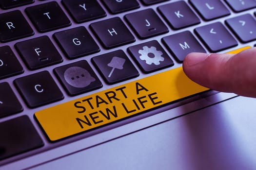 Inspiration showing sign Start A New Life, Business overview be reckoned from a particular point in time to begin doing something