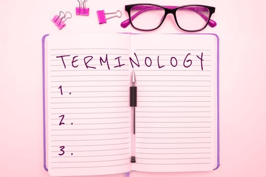 Inspiration showing sign Terminology, Concept meaning Terms used with particular technical application in studies