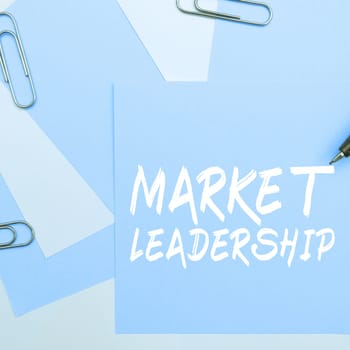 Conceptual display Market Leadership, Conceptual photo company selling the largest quantity of a particular product