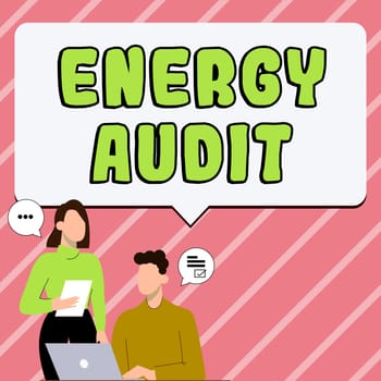 Text showing inspiration Energy Audit, Internet Concept assessment of the energy needs and efficiency of a building