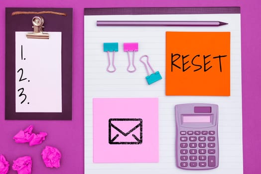Writing displaying text Reset, Business approach cause device return to its factory mode Set again zero start point