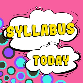 Handwriting text Syllabus, Internet Concept a summary outline of a discourse, treatise or of examination requirements